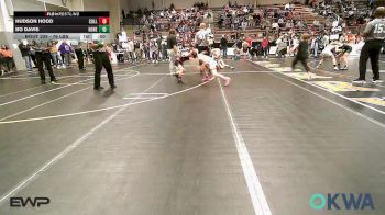 76 lbs Consolation - Hudson Hood, Collinsville Cardinal Youth Wrestling vs Bo Davis, Honey Badgers Wrestling Club