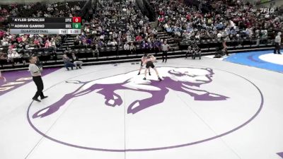 5A 126 lbs Quarterfinal - Kyler Spencer, Spanish Fork vs Adrian Gamino, Box Elder