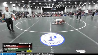 120 lbs Cons. Round 2 - Gunner Sanchez, Team Idaho Wrestling Club vs Jackson Hermann, Carroll Wrestling Club