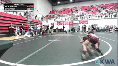 73 lbs Round Of 16 - Kylin Sanders, Standfast vs Cato Varela, Chickasha Youth Wrestling