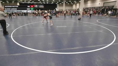 138 lbs Champ. Rd Of 64 - Oliver Larson, Victory School Of Wrestling vs Jackson Hatton, Pinnacle Wrestling Club