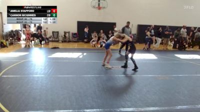 75 lbs Round 2 - Amelia Stafford, LA Elite Wrestling vs Cannon McGinnes, Cobra Wrestling Club