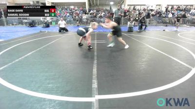 90 lbs Rr Rnd 1 - Sage Davis, Marlow Outlaws vs Samuel Goodin, Madill Takedown