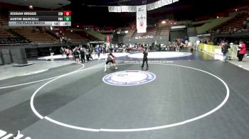 155 lbs 7th Place Match - Jessiah Briggs, Surfside X Wrestling vs Austin Marcelli, Vacaville Wrestling Club