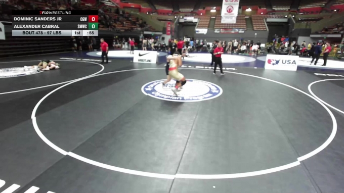 97 lbs Cons. Quarters - Dominic Sanders Jr, Chabot Gladiator Wrestling ...