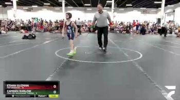 72 lbs Round 1 (8 Team) - Ethan Guzman, Mat Warriors vs Camden Barlow, Prestige Worldwide Throws