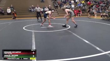 125 lbs Quarterfinal - Edward McCarthy, Thiel College vs Samuel Snyder, St. Vincent College