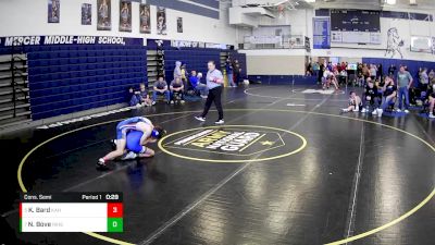 121 lbs Cons. Semi - Nico Bove, Ringgold Hs vs Kayin Bard, Kane Area Hs