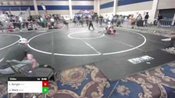 150 lbs Consi Of 16 #2 - Luke Burgar, Silverback WC vs Jonah Ware, Wasatch WC