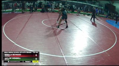 116-125 lbs Semifinal - Briella Reynoso, Arizona vs Saylor Wendell, Nevada