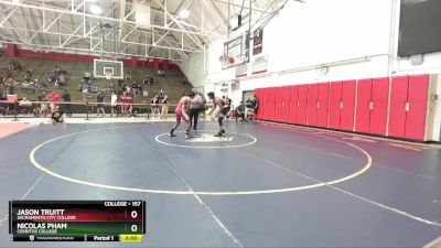 157 lbs Champ. Round 2 - Jason Truitt, Sacramento City College vs Nicolas Pham, Cerritos College