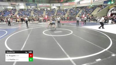 135 lbs Round Of 16 - Caden Ruggles, Center Middle School vs Joe Mel Padilla, Greeley United