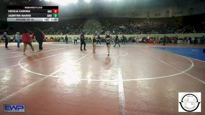 94 lbs Round Of 16 - Cecilia Carona, Chickasha Wrestling vs Jazmynn Marks, Sand Springs Jr High