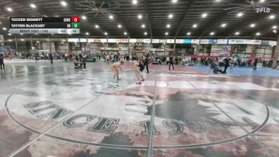144 lbs Cons. Round 4 - Tucker Bennett, Shooting Starz Wrestling Club vs Tayven Blackaby, Dakota Rattlers