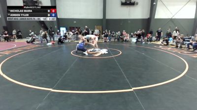 Junior Boys FS - 190 lbs Champ. Round 3 - Nicholas Maira, HI vs Jorden Tyler, ID