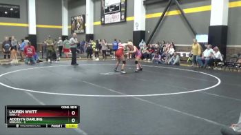 112 lbs Cons. Semi - Lauren Whitt, Iowa vs Addisyn Darling, Nebraska