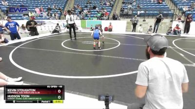 49 lbs Cons. Round 3 - Hudson Toon, Kansas Young Guns Wrestling Cl vs Kevin Stoughton, Chaparral Kids Wrestling Club