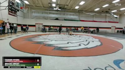 98 lbs Round 3 - Tanner Myers, Thermopolis Middle School vs Brooks Brost, Rocky Mountain Middle School