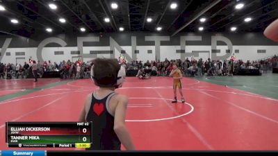 50 lbs Quarterfinal - Elijah Dickerson, JGVW vs Tanner Mika, EVER