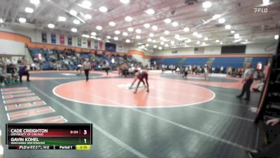 184 lbs Cons. Semi - Cade Creighton, University Of Chicago vs Gavin Kohel, Wisconsin-Whitewater