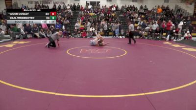 215 lbs Semifinal - Aiden Cooley, Allen vs Cael Weidemoyer, Faith Christian Academy