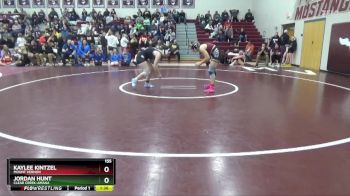 155 lbs Cons. Semi - Jordan Hunt, Clear Creek-Amana vs Kaylee Kintzel, Mount Vernon