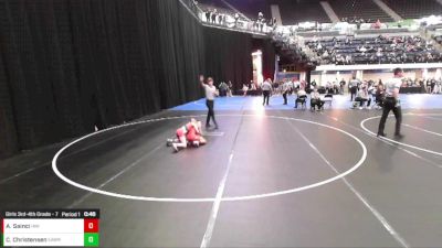 Girls 3rd-4th Grade - 71 Cons. Round 1 - Aveah Sainci, Immortal Athletics WC vs Claire Christensen, Earlham Wrestling