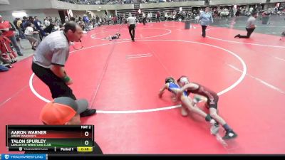 50 lbs Cons. Round 3 - Aaron Warner, Amery Warrior`s vs Talon Spurley, Lancaster Wrestling Club