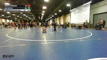 40-45 lbs Rr Rnd 1 - Jensen Caughlin, Cleveland Takedown vs Colt Bittle, Ada Youth Wrestling