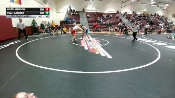 215 lbs 5th Place Match - Noah Aguirre, Sheridan vs Keisel Hebdon, Star Valley