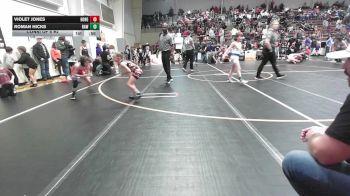 52-55 lbs Consi Of 8 #2 - Violet Jones, Honey Badgers Wrestling Club vs Roman HIcks, Raw Wrestling Club