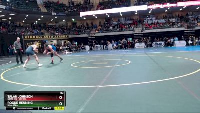 152 lbs Cons. Round 1 - Rogue Henning, Unalaska vs Talan Johnson, Nome High School