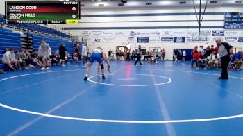 132 lbs Cons. Semi - Colton Mills, Newkirk vs Landon Dodd, SKIATOOK