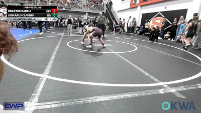 131 lbs Quarterfinal - Braxton Garcia, Eufaula Ironheads Wrestling Club vs Joncarlo Claudio, HURRICANE WRESTLING ACADEMY