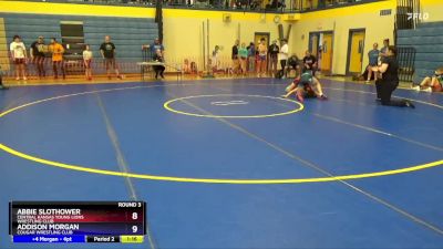 115 lbs Round 3 - Abbie Slothower, Central Kansas Young Lions Wrestling Club vs Addison Morgan, Cougar Wrestling Club