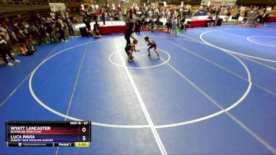 67 lbs Quarterfinal - Wyatt Lancaster, Bloodline Wrestling vs Luca Pavia, Sunkist Kids Monster Garage