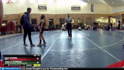 75 lbs Semifinal - Lilly Schmid, BWC vs Arielle Morrow, Franklin Central Wrestling Club