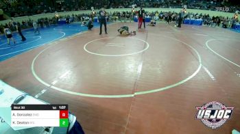 88 lbs Round Of 16 - Antonio Gonzalez, Enid Youth Wrestling Club vs Kiowyn Deaton, Grove Takedown Club