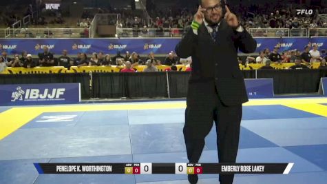 Emberly Rose Lakey vs Penelope K. Worthington 2026 Pan Kids Jiu-Jitsu IBJJF Championship