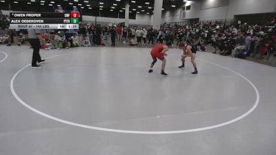 144 lbs Champ. Rd Of 32 - Alex Oedekoven, Pierre T.F. Riggs High School Wrestling vs Owen Proper, Cyclones Wrestling & Fitness