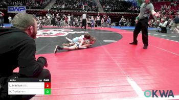 61 lbs Round Of 16 - Luke Minihan, Collinsville Cardinal Youth Wrestling vs Kye Travis, Pryor Tigers