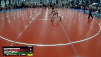 72 lbs Rd# 1 9:00am Friday - Cole Vanderwerff, Team BAM vs Joshua Weimert, Terps Xpress