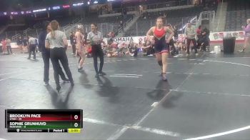 W 122 lbs Round 2 (3 Team) - Brooklyn Pace, Utah vs Sophie Grunhuvd, Montana