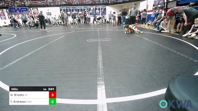 55 lbs Consi Of 8 #2 - Noah Brooks, Duncan Demons vs Tristyn Andrews, Madill Takedown