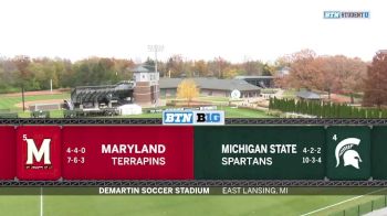 2018 B1G Quarterfinal: 4 Michigan State vs 5 Maryland| Big Ten Men's Soccer