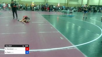 105 lbs Quarterfinal - Skyler Randolph, Team Isaac Church vs Hayle Peck, Black Flag Wrestling Academy