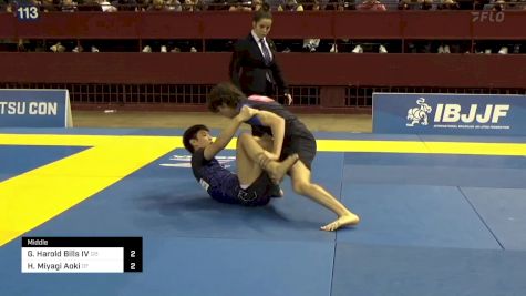 Gene Harold Bills IV vs Hanniel Miyagi Aoki 2024 Pan IBJJF Jiu-Jitsu No-Gi Championship
