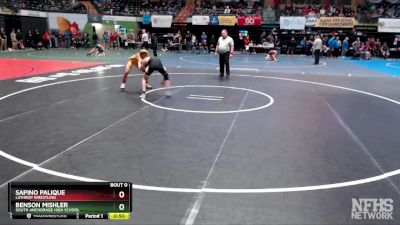 112 lbs Cons. Round 2 - Benson Mishler, South Anchorage High School vs Sapino Palique, Lathrop Wrestling