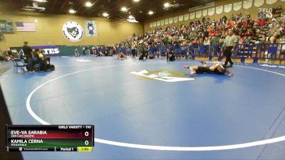 110 lbs Semifinal - Eve-Va Sarabia, San Luis Obispo vs Kamila Cerna, Stockdale