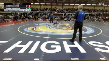 100 lbs 2nd Place - Alyssa Marciano, North Providence vs Takara Clayborne, North Kingstown